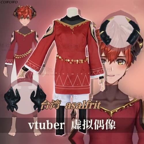 Anime! Vtuber Hololive Asalfrit Game Suit Lovely Dress Uniform Cosplay Costume Halloween Party Role Play Outfit Women 2021 NEW
