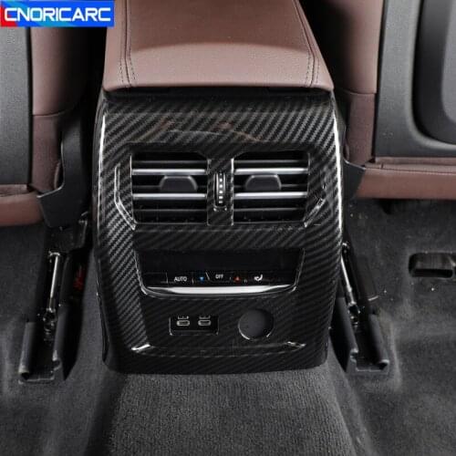 Car Styling Armrest Box Rear Air Outlet Decoration Frame Cover Trim For BMW 3 Series G20 G28 2020 Interior Accessories Sticker