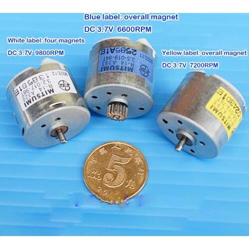 Japan MITSUMI Micro 310 Electric Motor 6-Pole Rotor DC 3.7V 9800RPM Large Torque M22E-12 Motor 3.7V-6V Tattoo Machine Shaver