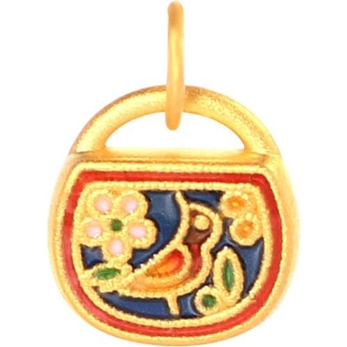 Really 24K Yellow Gold Bracelet 3D 999 Gold Lock Bracelet Women gift