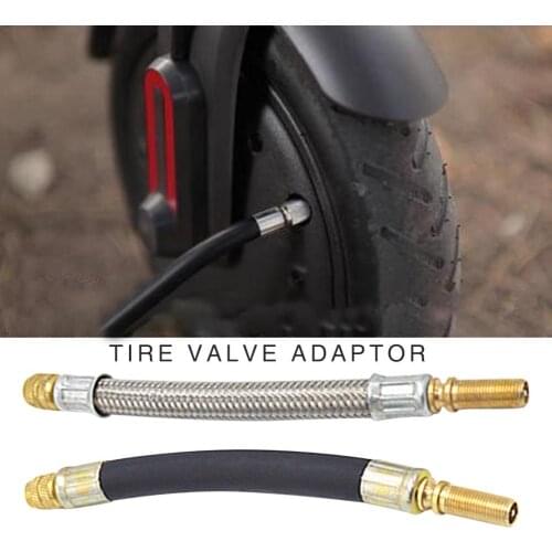 Flexible Extension Tire Valve Adapter Tyre Valve Extension Stainless Steel Nozzle For Xiaomi Electric Scooter M365 Accessories