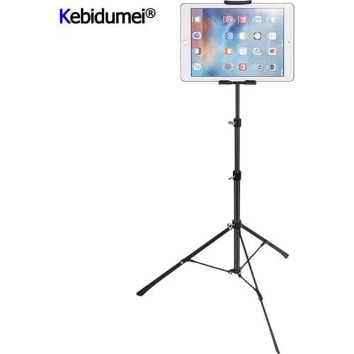 KEBIDU Universal Tablet Holder Floor Stand for 4-12 inch Mobile Phone/Tablet Retractable Phone Tablet Tripod Stands