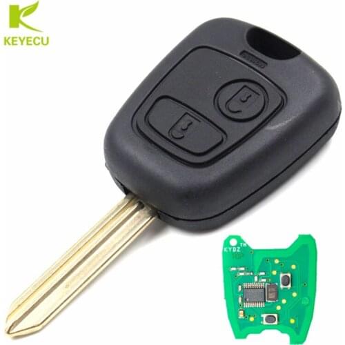 KEYECU Replacement KYDZ Remote Key FOB 2 Button 433MHz ID46 for Citroen Saxo,Picasso,Xsara,Berlingo Uncut SX9 Blade