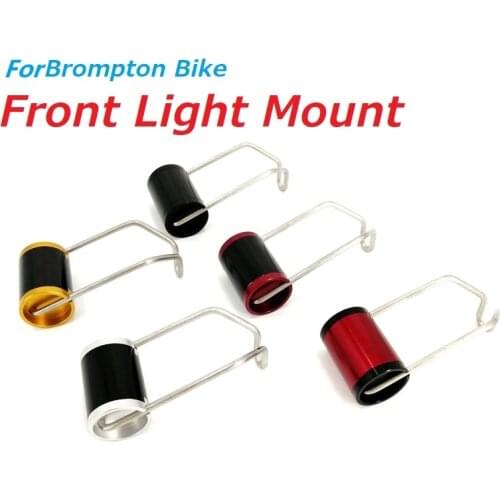 Brompton Bike Front Light Mount Lights Stainless Wire Bracket Black Red Gold Silver