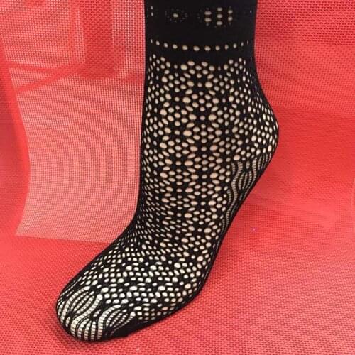 Makuluya 10 pairs Heart-shaped Stripe Flower Classic Diamond Hollow Out socks thin Sexy lace small mesh Chromatic net socks MSL6