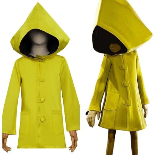 Little Nightmares 2 Six Cosplay Costume Yellow Coat Outfit Halloween Carnival Suit For Kids