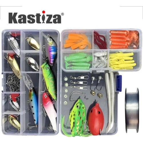 Multiple Fishing Lure set Mixed Fishing Lure Kit Colors styles Wobblers Soft Plastic Metal Artificial Baits Fishing tackle set