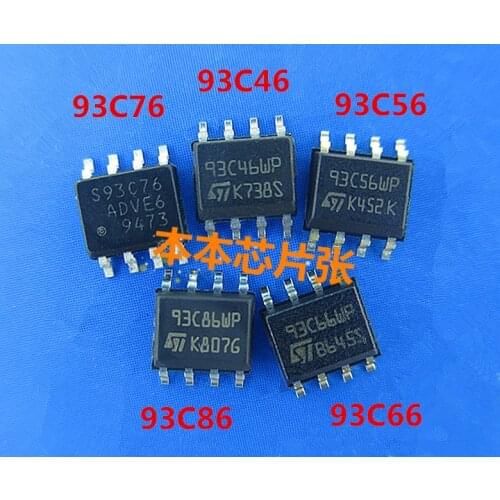 New original 10pcs 93C46 93C56 93C66 93c76 93c86 SOP-8 cars storage chip {each model 2pcs