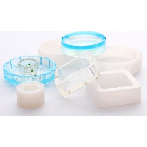 Ashtray Silicone Molds Art Epoxy Resin Casting Coaster Flower Pot Pen Holder Candle Soap Holder Jewelry Decoration