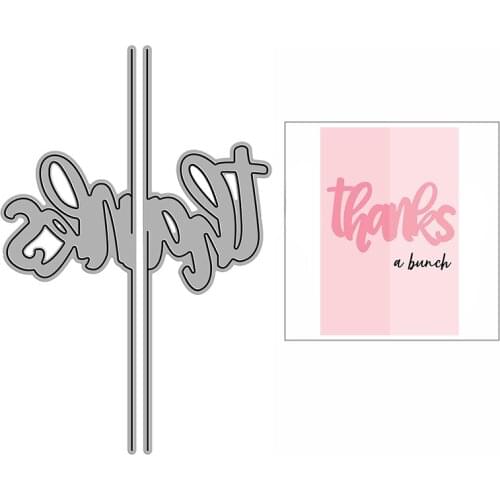 New Thanks Line Edge Craft Embossing Mold 2021 Metal Cutting Dies for DIY Decorative Scrapbooking Album Card Making No Stamps