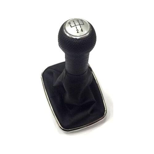 Gear Knob & Shift Boot (Silver 5 Speed Pattern) For VW Volkswagen Golf Jetta Bora MK4
