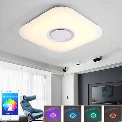 LED Music Pendant Light with Bluetooth Speaker 24W 90-265V Dimmable Modern pendant Lamp Apply to Kitchen Bedroom light fixtures