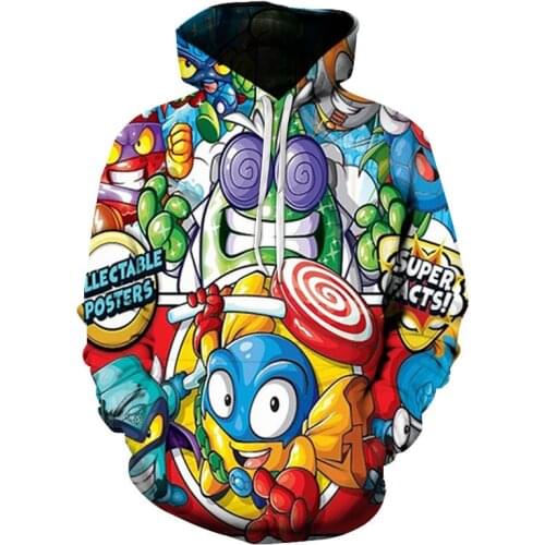 3D Children Super Zings Men Women Hoodies Hooded Casual Hip Hop Streetwear Long Sleeves Sweatshirts Boys Girls AutumnTops Coats