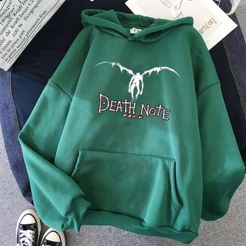 Autumn Winter Death Note Hoodie Horror Anime print Sweatshirts Unisex Student Hoodie Hip Hop Streetwear Hoody Unisex Pullover