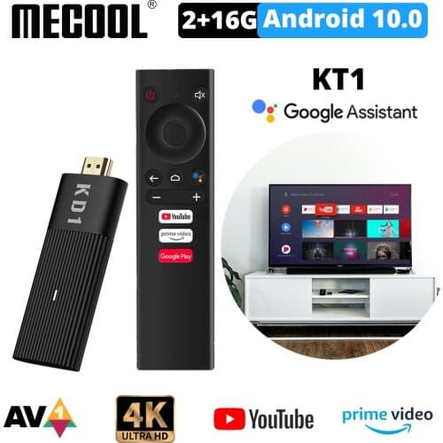 Mecool KD1 TV Stick Amlogic S905Y2 TV Box Android 10 2GB 16GB Support Google Certified Voice 1080P 4K 2.4G&5G Wifi BT TV Dongle