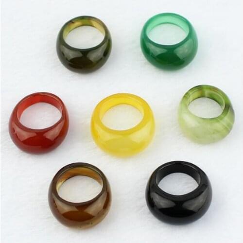 High Quality Beautiful Genuine Handmade Grade A Red Black Green Pure Men Rings For men Stone