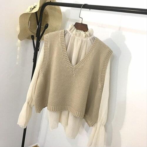 Женские вязаные жилеты WICCON China At AliExpress