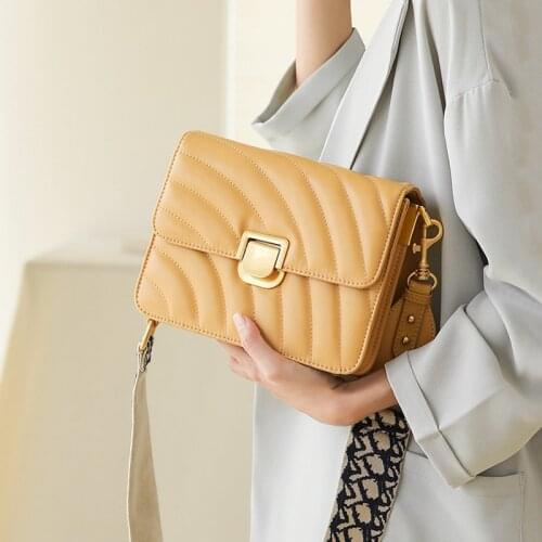 WOONAM Women Fashion Handbag Top Hide Genuine Calf Leather Messenger Shoulder Bag WB1019