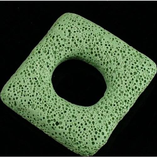 5 pieces/lot) 47mm New Fashion Colors Natural Lava stone Square Pendant Beads