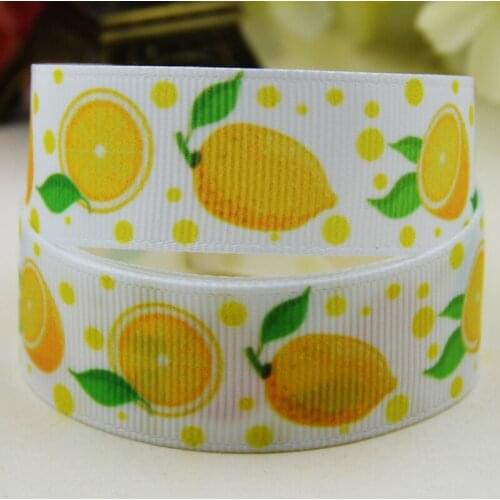 7/8'' 22mm,1" 25mm,1-1/2" 38mm,3" 75mm fruit Character printed Grosgrain Ribbon party decoration X-02220 10 Yards