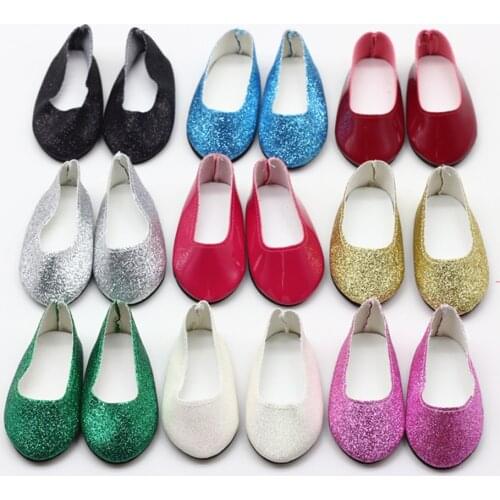 9Colors Doll Shoes for 18-Inch Girl Dolls and 43cm Baby Dolls Toy Shoes Accessories Best Gift for Kids