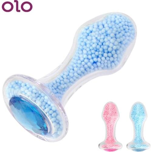 OLO Sex Toys Anal Plug Glass Butt Plug For Women/Man Anal Sex Toys Adults Sex Shop Foam Decor Anal Trainer For Couples SM