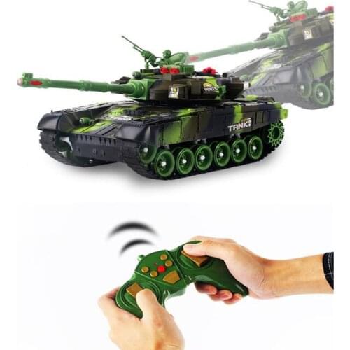 44CM Large Remote Control Tank Rechargeable Battle Launch Off-Road Crawler Remote Control Car Child Boy Toy Remote Control Tank