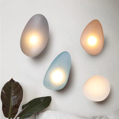Designer color wall light Living Room Bedroom stair wall light Modern wall lamp ball Bedroom Decor Goose Egg kids room light