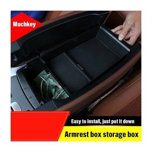 For BMW X5 F15 2014-2018 ABS chrome Armrest storage box 1pc