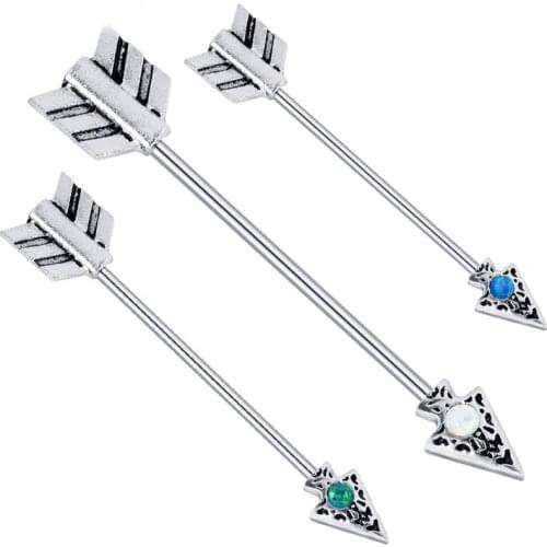 JUNLOWPY 14G Industrial Piercing Barbell Fashion Ear Bars Stainless Steel Body Jewelry Scaffold Tragus Earrings Cartilage 20pcs