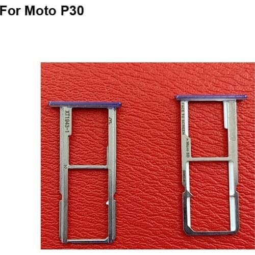 2PCS For Moto P30 New Tested Good Sim Card Holder Tray Card Slot For Moto P 30 XT1943-1 Sim Card Holder Replacement