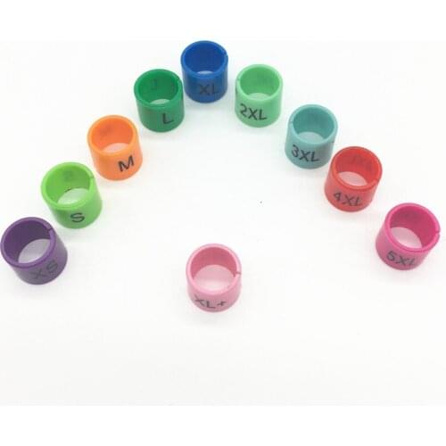 Colorful Hanger Sizer Ring Garment Size Tags XS-5XL Clothing Accessories round colored clothes hanger size marker