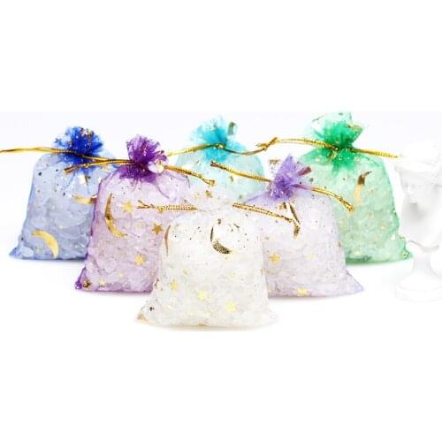 50pcs Pouches Drawable Bags Present Sweets Pouches Organza Bag Jewelry Packaging Gift Candy Wedding Party Goodie Packing Favors