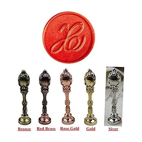 Alphabet Initial X Silver Luxury Wedding Invitation Wax Seal Stamp Peacock Metal Handle Set