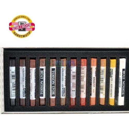 Koh-I-Noor Gioconda Soft Pastel Pencil Set, 24/Each Packed In Tin, Assorted Colored Pencils,Pastel Stick, Colored Chalk