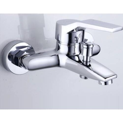 Wall Mounted Triple Bathtub Faucet Valve Bathroom Shower Faucets Bath Shower Mixers Hot And Cold Water Mixing Valve Nozzle Tap