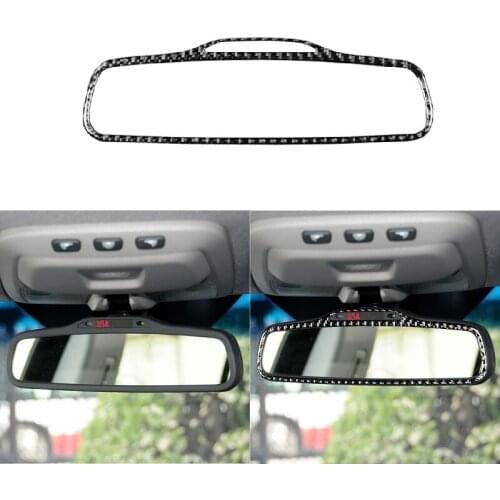 Fit For Volvo XC90 XC Classic 2003-2014 Carbon Fiber Car Styling Inner Rearview Mirror Frame Trim Cover Interior Soft Stickers