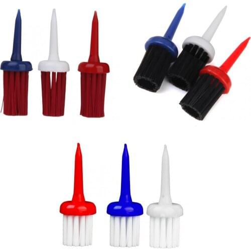 9x Different Brush-T Durable Low-Resistance Consistent Height Plastic Tees Golf Tee Brush Hairbrush Tees Golf Accessories