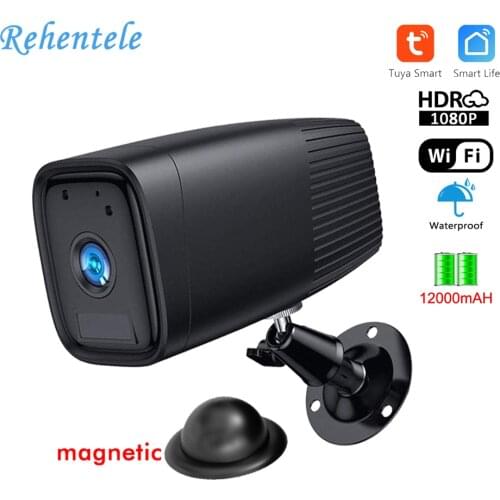 Tuya Smart Life Outdoor IP65 Waterproof Battery WiFi Camera Two Way Audio Built-In 12000mAh For 6 Month Using Time