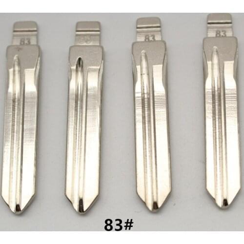 VVDI OEM 10Pcs 83# Metal Uncut Flip KD Remote Key Blade For Citroen Mid Slot