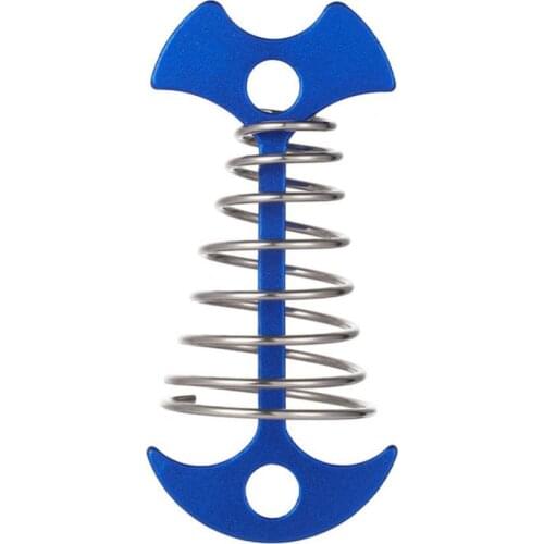 Fishbone Tent Rope Tightener Wear Resistant Flexibility Indeformable Fishbone Tent Stakes with Spring Buckle for Camping Travel