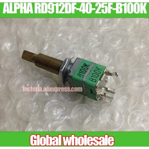 1pcs ALPHA RD912DF-40-25F-B100K 9011 potentiometer / double-curved foot double adjustable potentiometer B100K