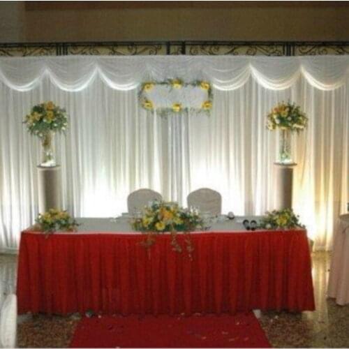 10ft(H) * 20ft(W) White Wedding Backdrop wedding Stage curtain wedding decoration