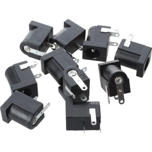 10pcs DC Power Jack Socket 2.1mm Barrel-Type PCB Mount
