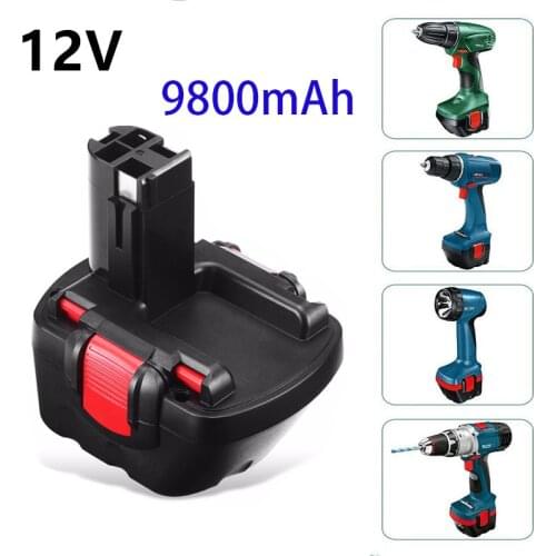 12V 9800mah For PSR 1200 Rechargeable battery GSR 12V 2.0AH AHS GSB GSR 12 VE-2 BAT043 BAT045 BAT046 BAT049 BAT120 BAT139