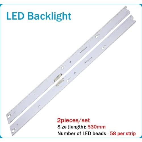 New2 pieces/set 58LED530mm LED backlight strip for Samsung 49"TV UE49MU6400 S_6KU6.4/6.5K_49_L58_REV1.1_160119_LM41-00246A