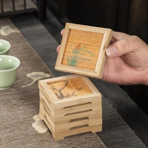 2pcs/set Tea Ceremony Anti-scalding Wooden Tea Tray Kungfu Tea Accessories Drinking Plate Teaware Table Home Decor