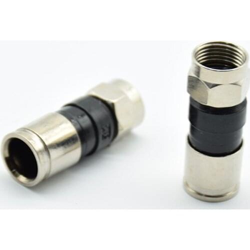 5pcs RG6 F Type Compression Connector 2.7cm High Quality Snap Seal Plug Connectors For Sky Satellite Cable L15