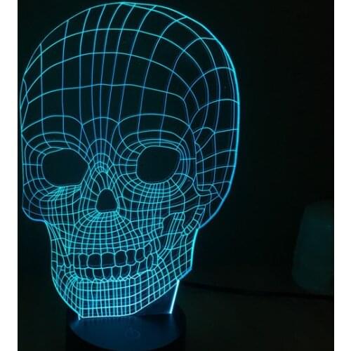 7 Colors Funny Toys Model Human Skeleton Action Figures Product 3D Table Lamp Led Toys Funny Gift