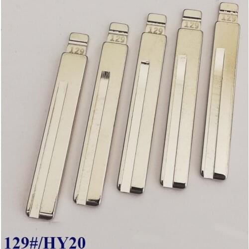 HY20 Key blank 129# uncut Flip car key blade for VVDI XHorse Remote /KD remotes with center lot